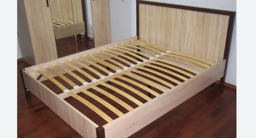 Сборка двухспальной кровати. Шахунья